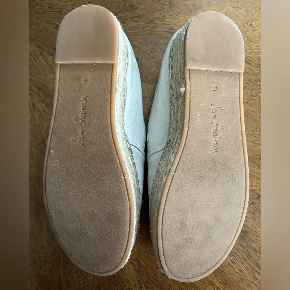 Sam Edelman Size 6 White Leather Carrin Platform Espadrille